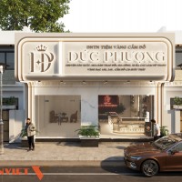 Thiết kế tiệm vàng Đức Phượng 37m2 tại An Giang 